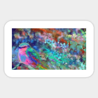 Pretty Birdy Painting Sticker